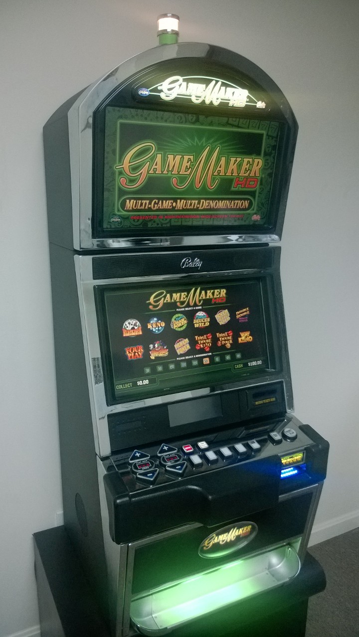 BALLY GAME MAKER HD MULTI GAME DUAL MONITOR SLOT MACHINE - 