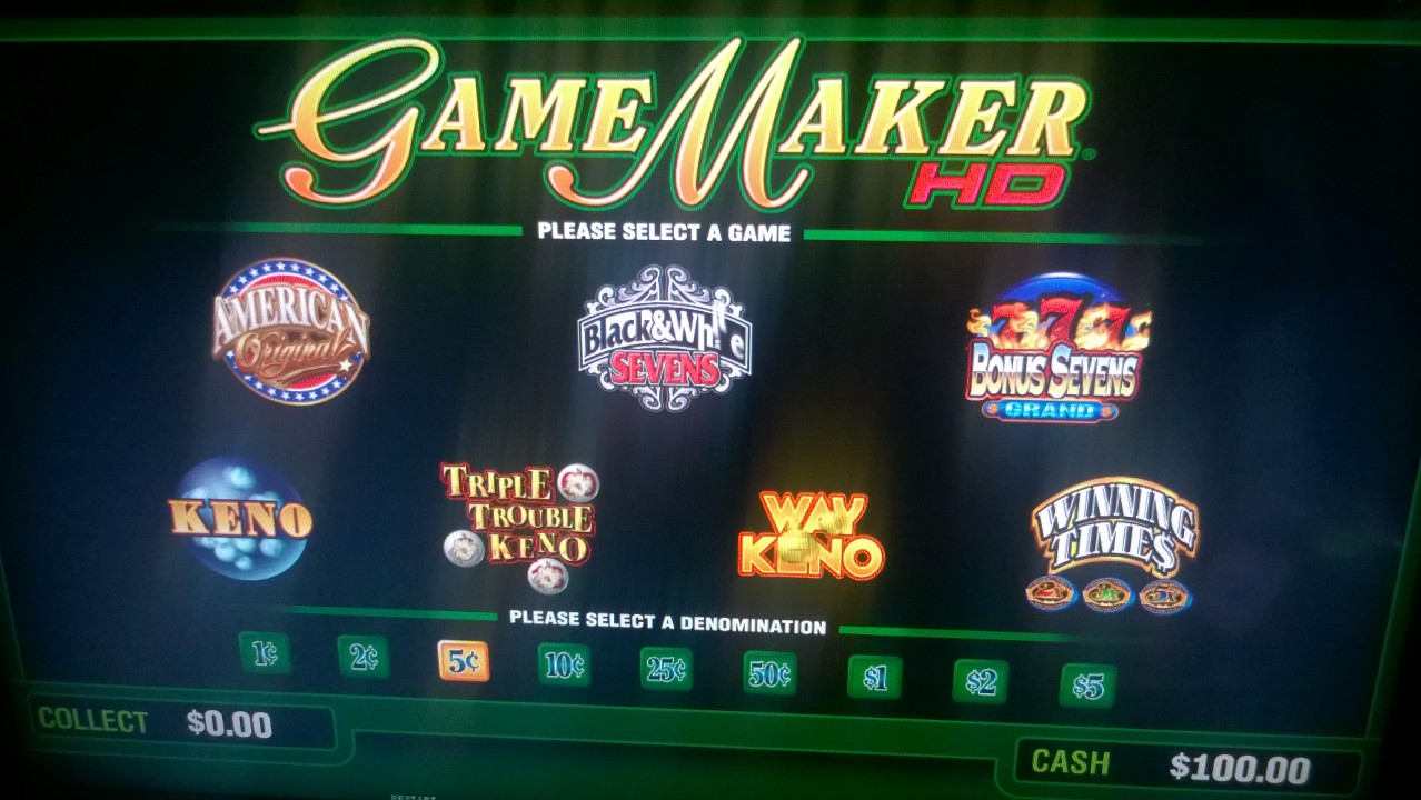 BALLY GAME MAKER HD MULTI GAME DUAL MONITOR SLOT MACHINE - 