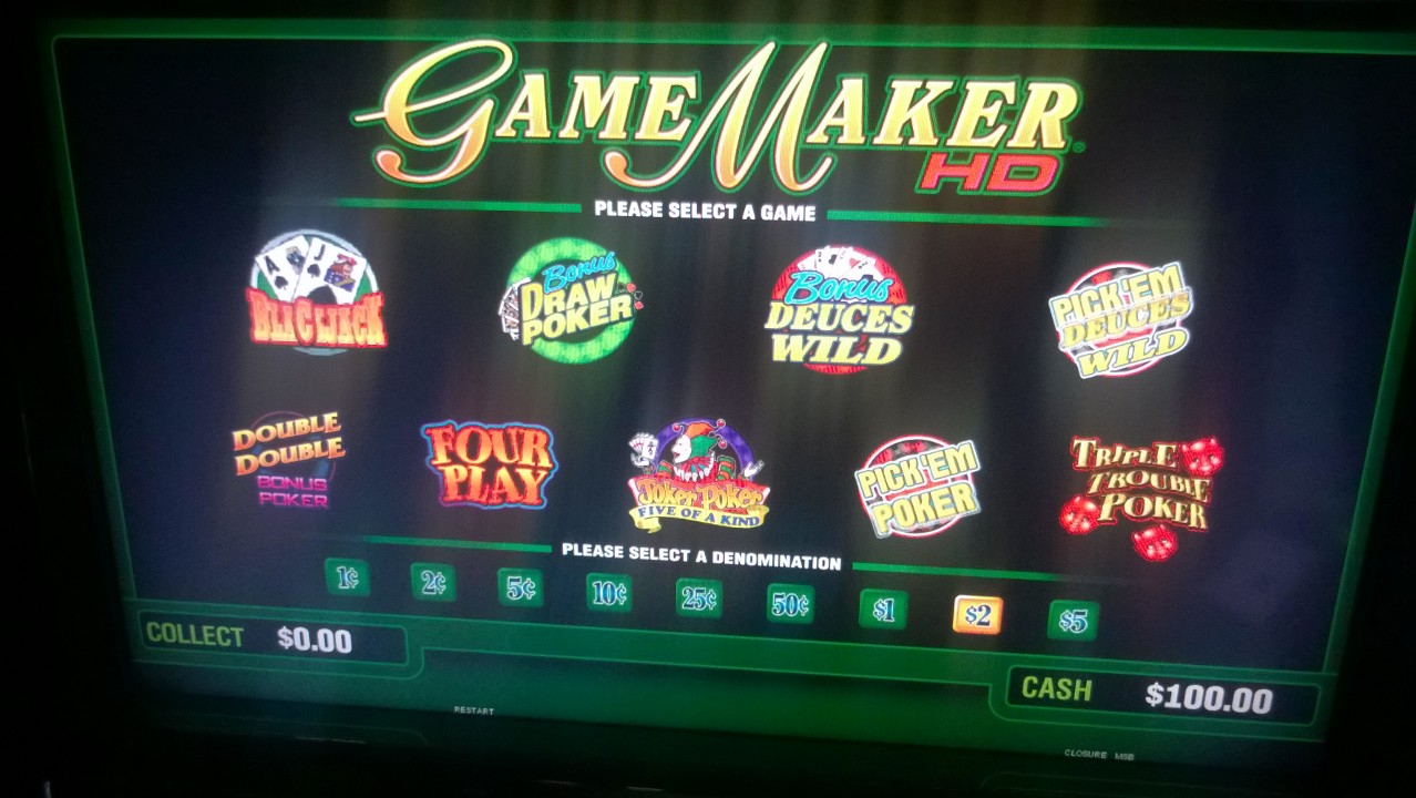 BALLY GAME MAKER HD MULTI GAME DUAL MONITOR SLOT MACHINE - 