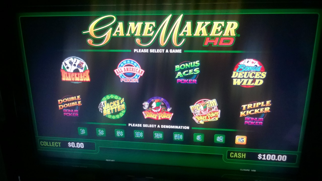 BALLY GAME MAKER HD MULTI GAME DUAL MONITOR SLOT MACHINE - 